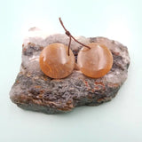 Indonesian Coral Stone Earrings 25x5mm Women's Jewelry