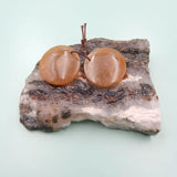 Indonesian Coral Stone Earrings 25x5mm Women's Jewelry