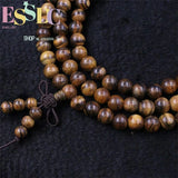 Indonesian Huaqi Phoebe Buddhist 108 Beads Prayer Bracelet Wood Hand String
