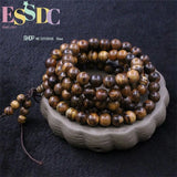 Indonesian Huaqi Phoebe Buddhist 108 Beads Prayer Bracelet Wood Hand String