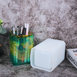 Industrial Style Pen Holder Silicone Epoxy Resin Mold Storage Box Jewelry Tools