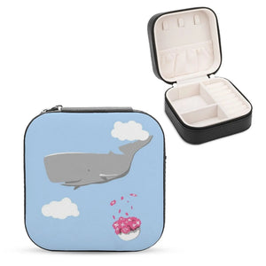 Jewelry Storage Box Mini Leather Double Layer Organizer