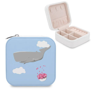 Jewelry Storage Box Mini Leather Double Layer Organizer