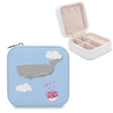 Jewelry Storage Box Mini Leather Double Layer Organizer