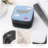 Jewelry Storage Box Mini Leather Double Layer Organizer