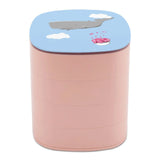 Jewelry Storage Box Mini Leather Double Layer Organizer