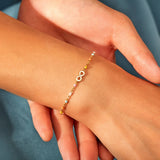 Infinite Love Bracelet Stainless Steel Enamel Bead Chain
