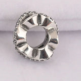 Infinite Love Spacer Beads Clear CZ Silver 925 Jewelry