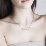Infinite Shape Name Necklace Silver Stainless Steel Pendant Necklace