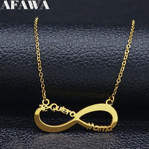 Te Quiero Mama Stainless Steel Necklace - I Love You Mom Jewelry