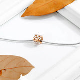 Infinite Symbol CZ Rose Pendant Necklace Stainless Steel Chain Jewelry