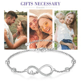 Infinity Bracelet with Cubic Zirconia Women Chain Bracelet