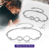 Infinity Bracelet with Cubic Zirconia Women Chain Bracelet
