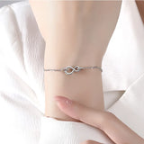 Infinity Bracelets For Women 925 Beauty Jewelry Number 8 Minimalist Chain