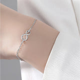 Infinity Bracelets For Women 925 Beauty Jewelry Number 8 Minimalist Chain