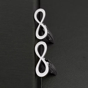 Infinity Cufflinks Stainless Steel Men Shirts Cuff Jewelry