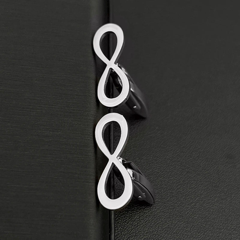 Infinity Cufflinks Stainless Steel Men Shirts Cuff Jewelry