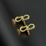 Infinity Cufflinks for Mens Women Stainless Steel Love Faith Romance