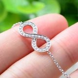 925 Silver Infinity Diamond Bracelet Bangle Wedding Cross Bracelets