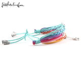 GYMNASTICS Handstand Charm Leather Bracelet Women Wrap Bangles