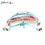 GYMNASTICS Handstand Charm Leather Bracelet Women Wrap Bangles