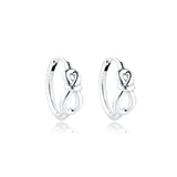 Infinity Knot Hoop Earrings Mother's Earrings Sterling Silver Jewelry