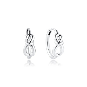 Infinity Knot Hoop Earrings Mother's Earrings Sterling Silver Jewelry