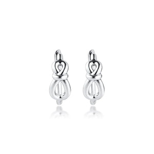 Infinity Knot Hoop Earrings Mother's Earrings Sterling Silver Jewelry