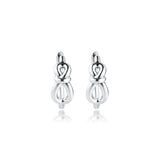 Infinity Knot Hoop Earrings Mother's Earrings Sterling Silver Jewelry