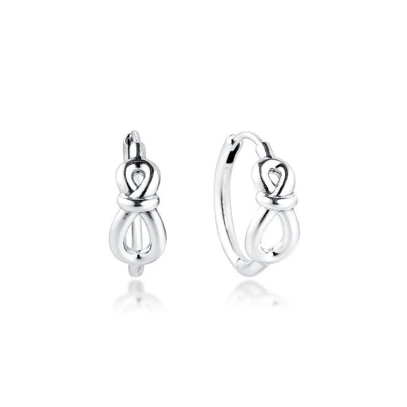 Infinity Knot Hoop Earrings Mother's Earrings Sterling Silver Jewelry