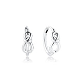 Infinity Knot Hoop Earrings Mother's Earrings Sterling Silver Jewelry