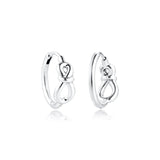 Infinity Knot Hoop Earrings Mother's Earrings Sterling Silver Jewelry