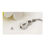 Infinity Love Ash Memorial Keepsake Stainless Steel Urn Pendant Necklace