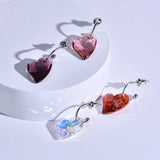 Infinity Love Heart Hoop Earrings with Silver Crystals from Austria