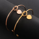 Infinity Love Knot Heart Cuff Bangle Bracelet Gift