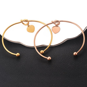 Infinity Love Knot Heart Cuff Bangle Bracelet Gift