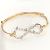 Infinity Name Bracelet Heart Nameplate Bracelets For Women Stainless Steel