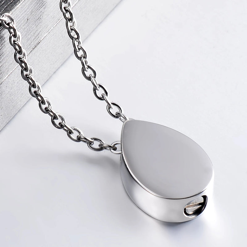 Infinity Tear Drop Ashes Memorial Jewelry for Urns