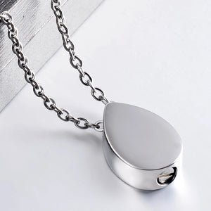 Infinity Tear Drop Ashes Memorial Jewelry for Urns