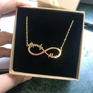 Infinity Personalized Name Necklaces Love Jewelry Stainless Steel