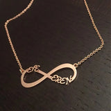 Infinity Personalized Name Necklaces Love Jewelry Stainless Steel
