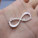 Infinity Personalized Name Necklaces Love Jewelry Stainless Steel