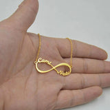 Infinity Personalized Name Necklaces Love Jewelry Stainless Steel