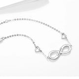 925 Silver Infinity Zircon Bracelet with Custom Name