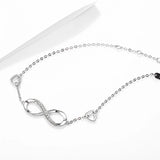 925 Silver Infinity Zircon Bracelet with Custom Name