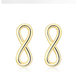 Infinity Earrings 18K Plated 925 Sterling Silver Jewelry