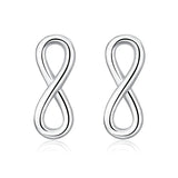 Infinity Earrings 18K Plated 925 Sterling Silver Jewelry