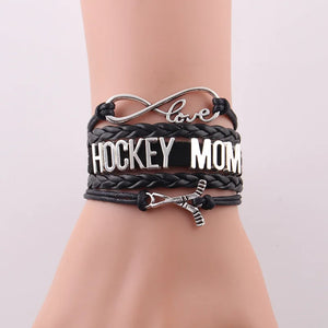 Infinity love HOCKEY MOM bracelet