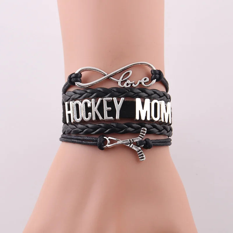 Infinity love HOCKEY MOM bracelet