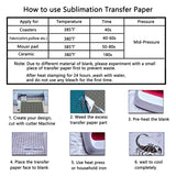 Infusible Ink Transfer Sheets Heat Transfer Sublimation Paper For Mug